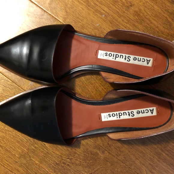 ACNE STUDIOS Leather D'Orsay Flats Size 39 EUC - Picture 2 of 16